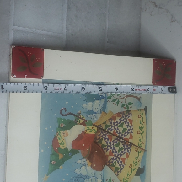 Jim Shore Santa Wall Plaque hanging ENESCO 2003 9 1/2 x 9 1/2 Vintage Christmas  - Picture 7 of 8